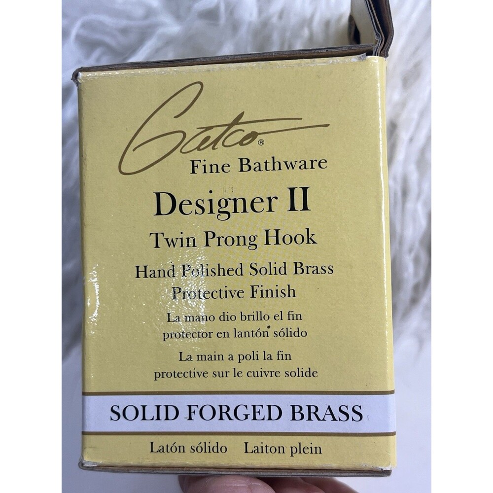 Gatco Designer II Premier Twin Prong Hook SOLID BRASS Towel Hooks NIB - Picture 5 of 6